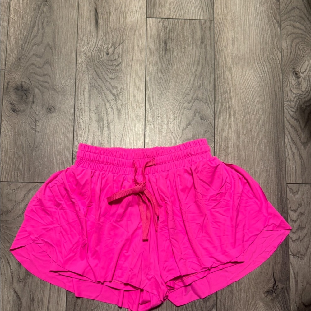 Hot Pink Neon Elastic Waist Lounge Shorts XS Y2K